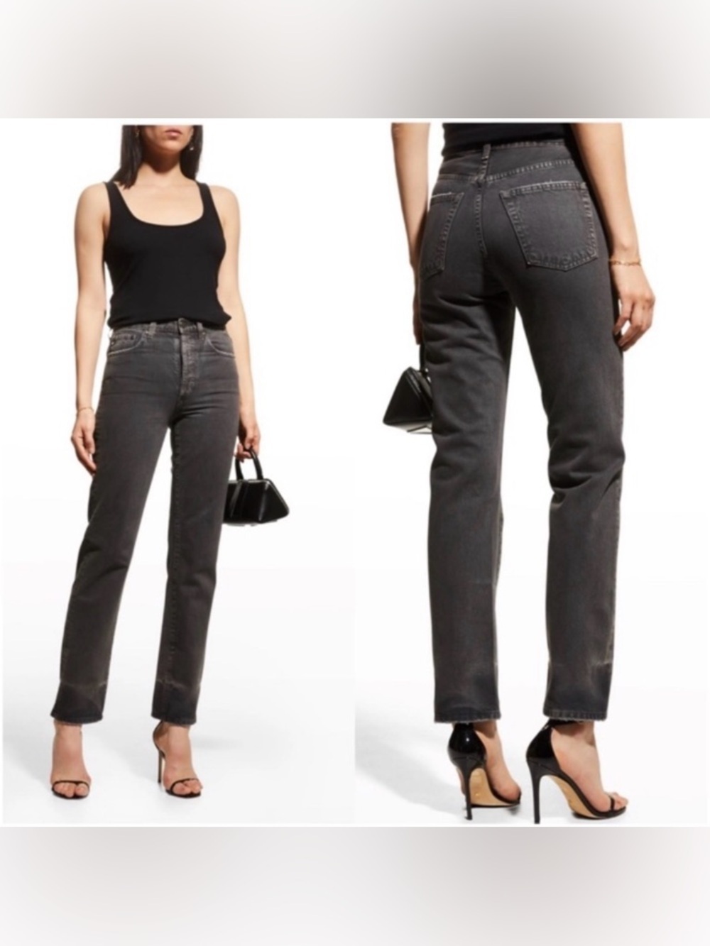 AG Adriano Goldschmied Alexxis High-Rise Straight Vintage Fit Jeans - Size 28